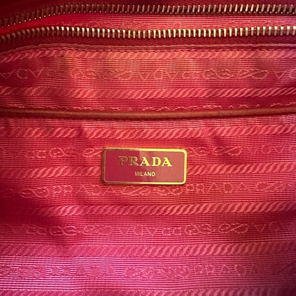 PRADA Tessuto Nylon Saffiano Tote Granato - Picture 10 of 12